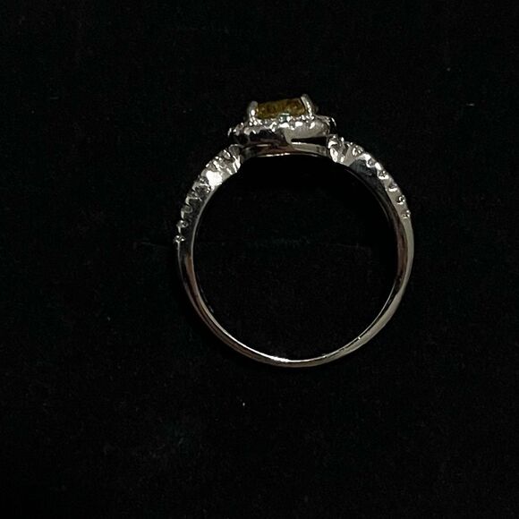 NEW- Yellow Moissanite Ring- size 6 - Picture 4 of 6